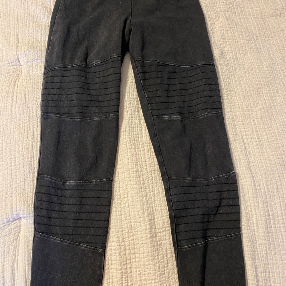 Gray Moto Leggings
